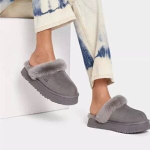 UGG Disquette Slippers Charcoal Grey 10